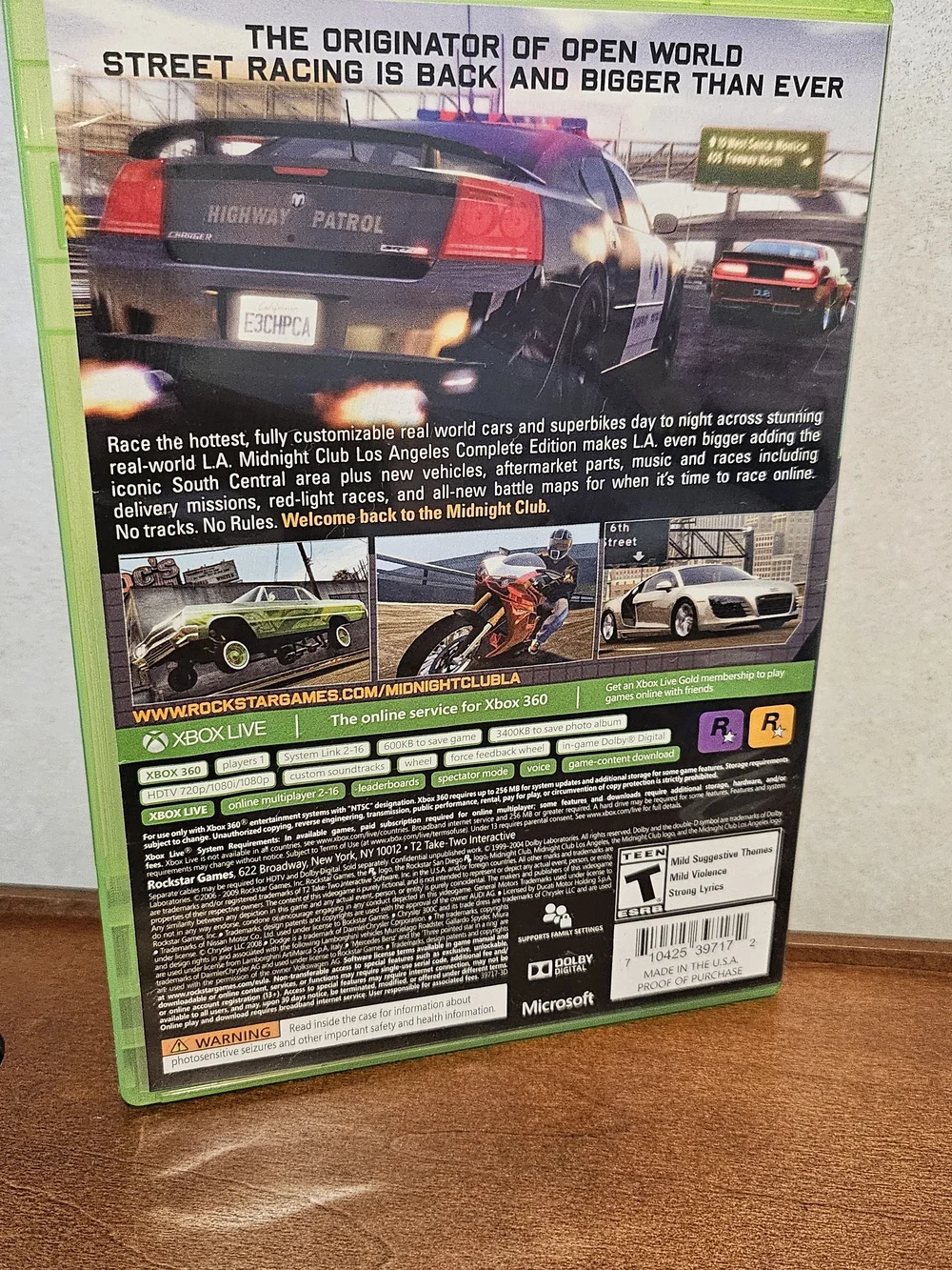 Microsoft Xbox 360 Midnight Club Los Angeles Complete Edition - White